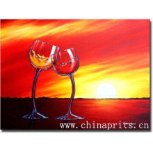 2014 Best Price Handmade Glass Cups Oil Painting